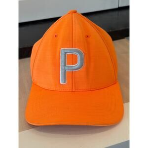 PUMA Heritage "P" hat Vibrant Orange PGA Tour Rickie Fowler snapback